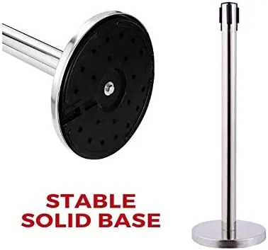 Stainless%20Steel%20Crowd%20Control%20&%20Queue%20Manager%20Stand%20Barriers%20with%206'ft%20Retractable%20Belts%20Set%20of%202%20(Red)%20-%20Image%202