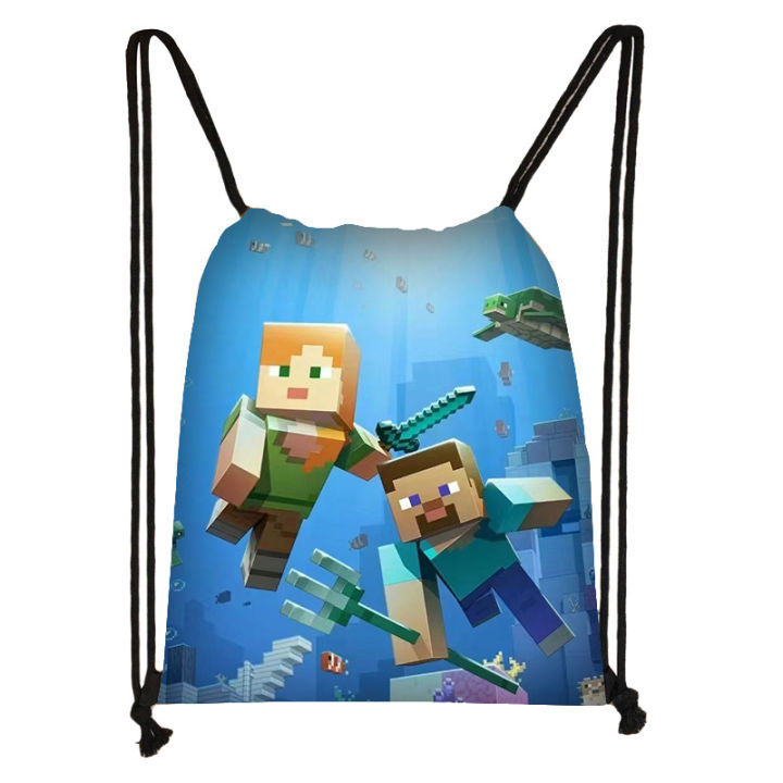 New%20minecraft%20drawstring%20drawstring%20pocket%20children's%20large%20capacity%20storage%20bag%20student%20outdoor%20leisure%20portable%20backpack%20-%20Image%206
