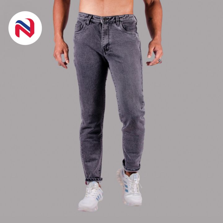 Nyptra Grey Solid Premium Knitted Jeans For Men - Fashion | Jeans For Men | Pants For Men | Men's Wear |