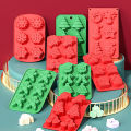 Chocolate Mold Christmas Crutch Silicone Festive Bakeware DIY Candy Fudge Ice Jelly Cake Decor Bakeware Mold ZHIYU. 
