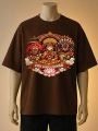 Living Goddess Kumari | Printed T-Shirt | Blue, Black, Brown. 