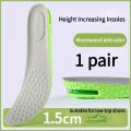 1Pair Durable Unisex Air Cushion Height Increase Insoles Breathable for Sports Shoes Shock Absorbing Insole Sweat and Anti-Odour Sport Insoles For Men and Women. 