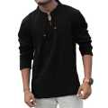 Laced Up Cotton Kurta Shirt For Men (Summer-Wear) - Fashion | Kurtha For Men | Shirts For Men | Men'S Wear. 