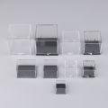 1Pc Storage Boxes Lids Gemstone Display Coin Clear Container Specimen Mini Square Cube Acrylic Case Rough Mineral Standard Eatop. 