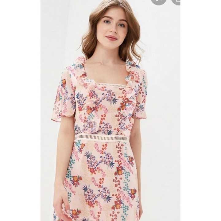 Light Pink Floral Dress/ One Piece Dress