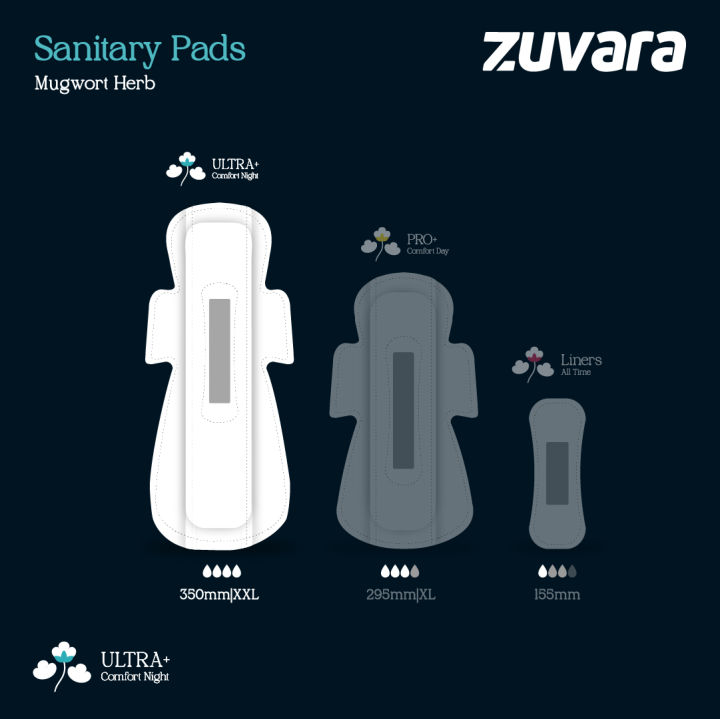 Zuvara%20Sanitary%20Pads%20-%20XXL%20-%20350%20mm%20(Pack%20of%2018)%20-%20%20Ultra+%20-%20Image%207
