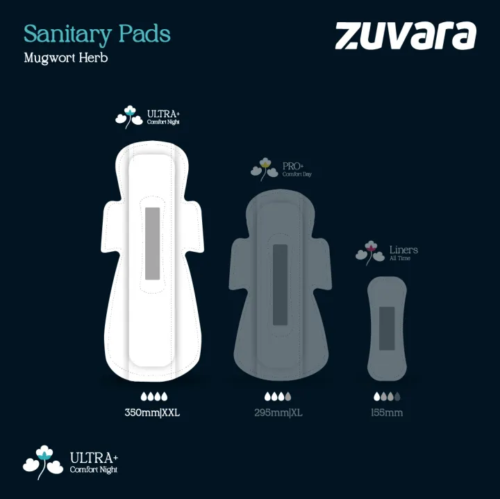 Zuvara%20Sanitary%20Pads%20-%20XXL%20-%20350%20mm%20(Pack%20of%2018)%20-%20%20Ultra+%20-%20Image%207
