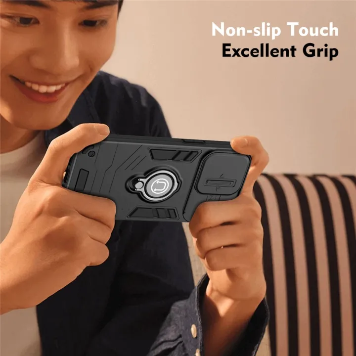 Case%20for%20Samsung%20Galaxy%20Note%2010%20Plus%20+%20Back%20Armor%20Phone%20Cover%20%7C%20Dual%20Layer%20Armor%20Defender%20Full%20Body%20Protective%20+%20PC%20Hybrid%20Kickstand%20<Cam-Shield>%20-%20Image%203