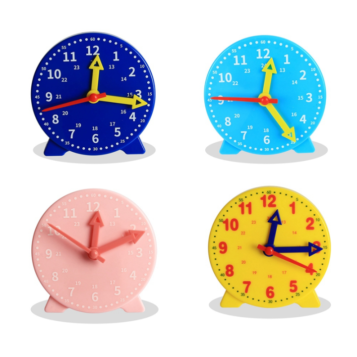 4 Inch Student Learning Clock Time Model Teacher Gear Clock Three-Hand Linkage 24-Clock Watch Model
