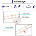 5V RGB LED Strip Light USB PC TV Backlight 2835 USB Led Strip RGB Lights Lamp Tape Diode Ribbon 5meters. 