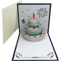 3D Up Birthday Cards Popup Birthday Greeting Card LED Light Birthday Cake Music Happy Birthday Card Postcards Laser-Cut Happy Birthday Cards. 