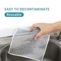 2 Sided Pack of 10 Multipurpose Wire Dishwashing Rags for Wet and Dry Stainless Steel Scrubber for Utensils Non-Scratch Wire Dishcloth for Washing Dishes Sinks Counters Easy Rinsing Machine Washable. 
