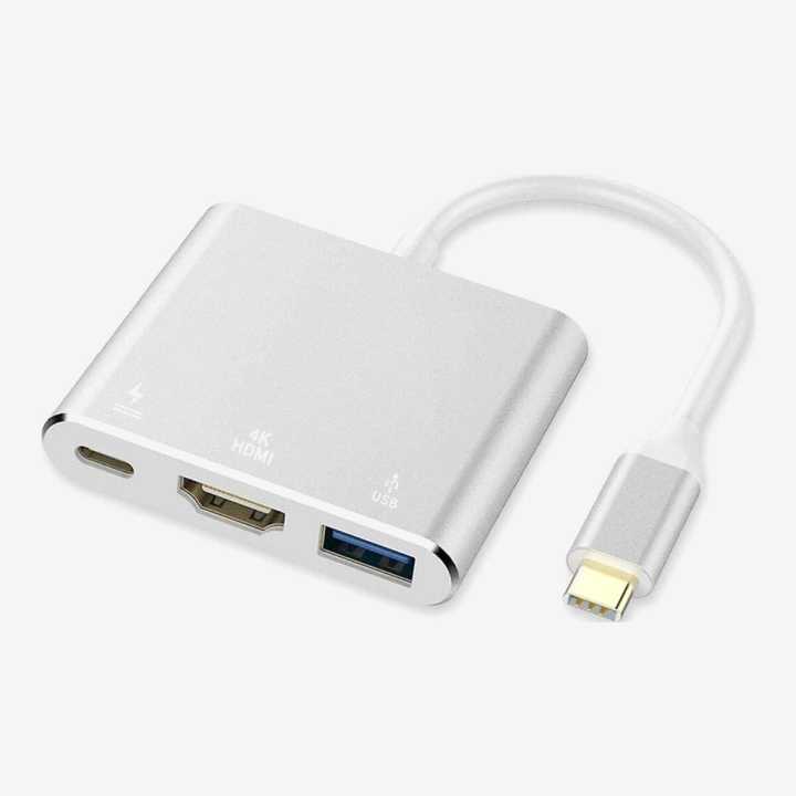 3 In 1 Type C To Type C Female HDMI USB 3.0 Adapter
