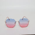 Metal Big Size Brown Shaded Sunglasses For Women. 
