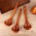 1Pc Wooden Large Capacity Soup Spoon Kitchen Cooking Anti-scalding Spoon MNP. 