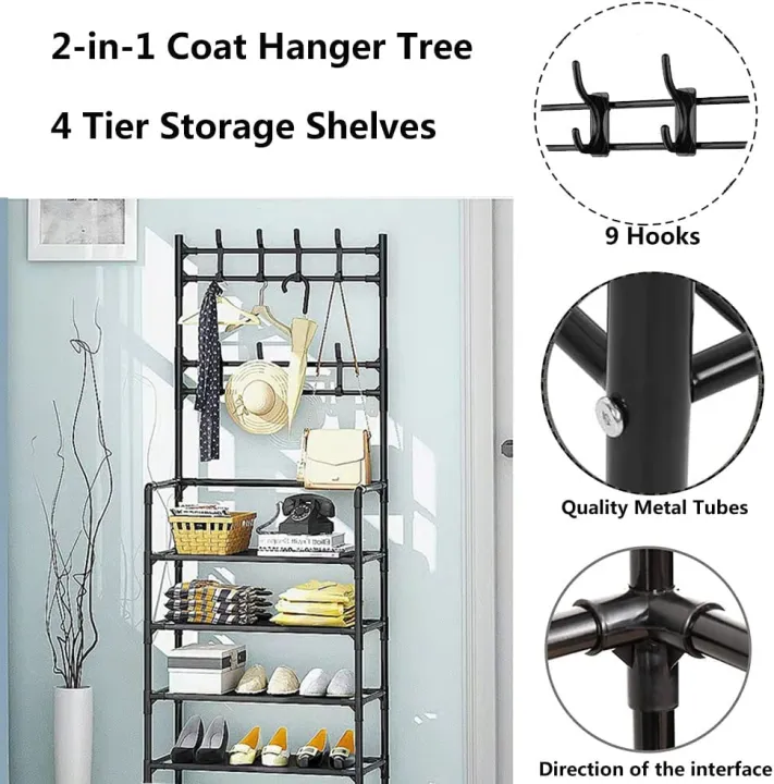 2-in-1 Coat/shoe Rack 4 layer | Daraz.com.np