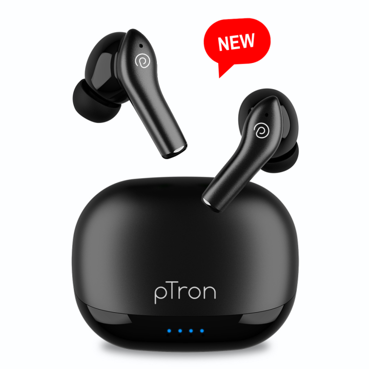 PTron Basspods Encore TWS Earbuds, 50H Playtime, Quad Mic ENC