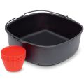 Non-Stick Baking Pan for Airfryer,Silicone Oven Mitts. 