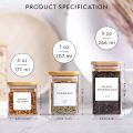 NepLiving Glass Jars ,7Oz Airtight Empty Seasoning Spice Containers For Kitchen Food Organization Storage-Pack of 12 (210ML*1). 