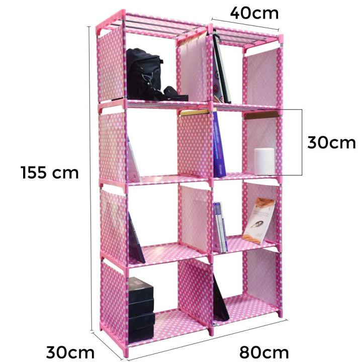 4x2%20%20Layer%20GraySimple%20Multipurpose%20Bookshelf%20Rack/File%20Rack%20for%20Office,%20Storage%20Organizer/Cabinet%20Shelves%20for%20Bedroom%20Office%20Living%20Room%20-%20Image%204