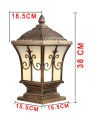 Large And Medium Size Antique Garden Gate Light Outdoor Column Lamp Antirust Waterproof Post / Pillar Table LED Lighting Lamps E27 Decoration Pillar Light By Bijulipasal. 