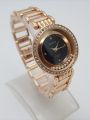 Camus Crystal Surrounded Designed Dial With Full Stainless Steel Body Watch For Women - Gold. 