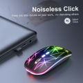 A20 Bluetooth Wireless Mice 2.4Ghz Light Emitting Charging RGB Gaming Office 5 Keys Metal Scroll Wheel. 