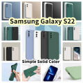 Original For Samsung Galaxy S22 Silicone Full Cover Case Straight edge Phone Case Cover. 