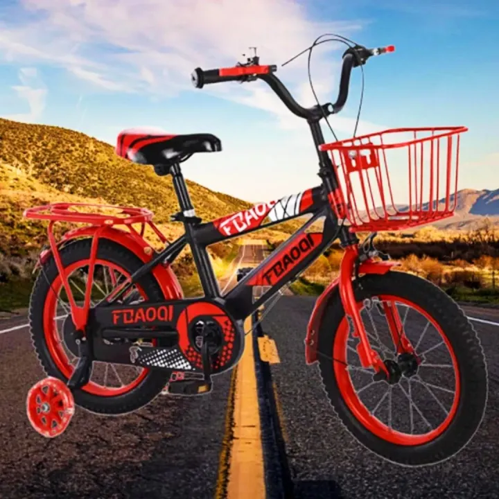 Children%20Bike%20Boys/Girls/Toddler%20Bicycle%20Adjustable%20Height%20Kid%20Bicycle%20with%20Detachable%20Basket%20for%202-7%20Years%20Old%20-%20Image%202