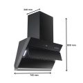Faber Hood Zenith FL SC AC BK 75, Touch and Gesture contol, Auto clean Chimney- Black. 