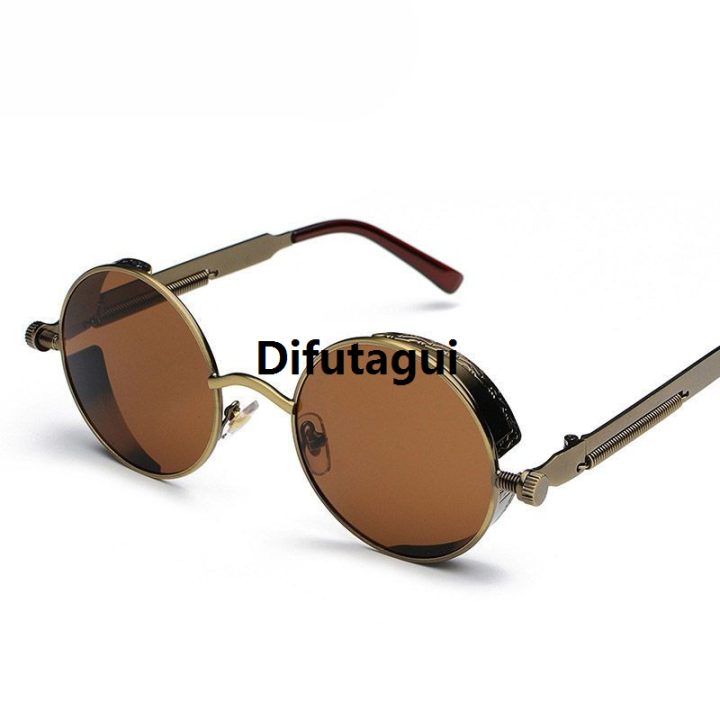 Difutagui%20Original%20%5B%20New%20%5D2021%20Steam%20Punk%20round%20Sunglasses%20Men%20Special%20and%20Women%20Classic%20Retro%20round%20Frame%20Sun%20Glasses%20Tide%20-%20Image%205