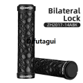 Difutagui ROCKBROS Cycling Bike Bicycle Handlebar Grips Rubber Lock-on Light Luxury Grip For MTB Folding Bike Fixed Design Bike Parts Fit 2.22cm. 