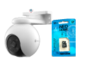 Ezviz 5MP PTZ Outdoor H8 Pro Wireless/Wired IP CCTV With Color Night Vision,Two Way Audio And Sd Card Supported( Hik- Semi 128 Gb Sd Card Included). 