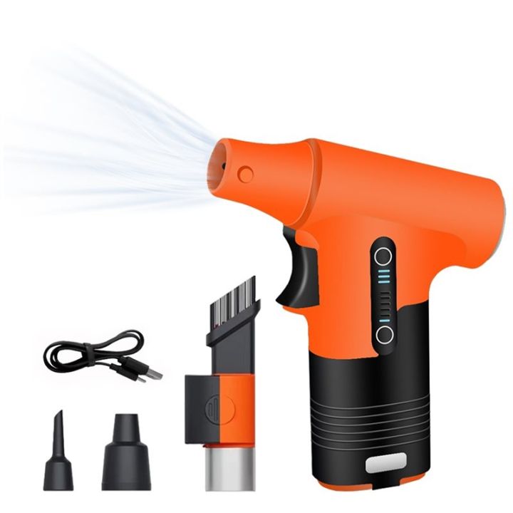 Air Duster Mini Turbo Fan 130000RPM Electric Blowing and Suction Dust Removal Jet Dry Blower Rechargeable for Home