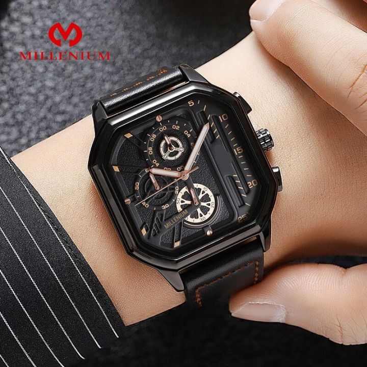 Millenium%20Sleek%20Design%20Square%20Shape%20Waterproof%20Quartz%20Watch%20for%20Men%20-%20Image%202