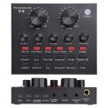 V8 Sound Card Audio External Headset Microphone Live Broadcast Sound Card for Mobile Phone Computer PC. 
