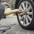 FORIDE 2X Car Wash Embedded Tire Screw Brush Lug Nut Wheel Cleaning Tools with 6 Extra Sponges. 