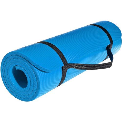 NBR Yoga Mat  10 MM Anti Skid Yoga Mat With Carry Strap ( Multicolor)