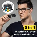 5 In 1 Multi Use Polarized Magnetic Sunglasses. 