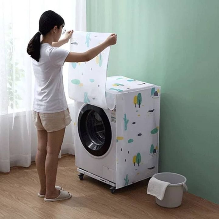 Washing Machine Double Layer Silver Grey Cover Waterproof 9 To 12 Kg