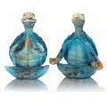 New with Non-Slip Base Yoga Sea Turtle Figurines Zen Ocean Theme Charm Resin Meditation Desk Statue Decor Table Shelf Sculptures Gifts for Women Turtle Lovers. 