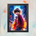 Monkey D Luffy Poster (Framed) | A4 Sized | One Piece Poster. 