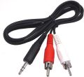 Audio Jack 3.5mm Stereo Male to Male 2 RCA Audio Speaker AUX Cable Cord Lotus 2 in 1 Audio Cable AV Jack 1.5M Cable. 