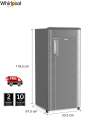 Whirlpool 190Litre 3 Star Direct Cool Single Door Refrigerator,205 IMPC PRM 3S Steel. 