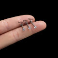 1 Piece 4-claw Internally Thread G23 Titanium Fresh Piercing 16Gauge Labret Stud Ear Helix Tragus Piercing SEVICH. 