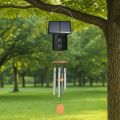 Practical Black Wind Spinner Solar Motor Solar Powered Plastic Solar Rotating Motor With Hook Versatile Wind Chime Motor. 