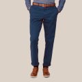 Blue Straight Fit Cotton Pant For Men. 