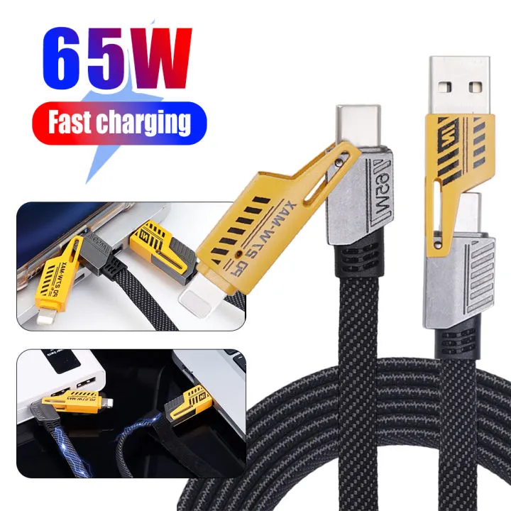 Multi%20USB%20Charger%20Cable%EF%BC%9A4-in-1%20USB%20C%20Cable%2065W%2027W%20%5BFast%20Charging%20&%20Data%20Sync%5D%20,%20Combo%20Charging%20Cable%20Type%20C/USB%20A%20Ports%20-%20Image%204