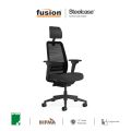 Steelcase Personality Plus Task Mesh Chair with Headrest |  Ergonomic Executive Chair | High-Back Office Chair | Adjustable Headrest. 