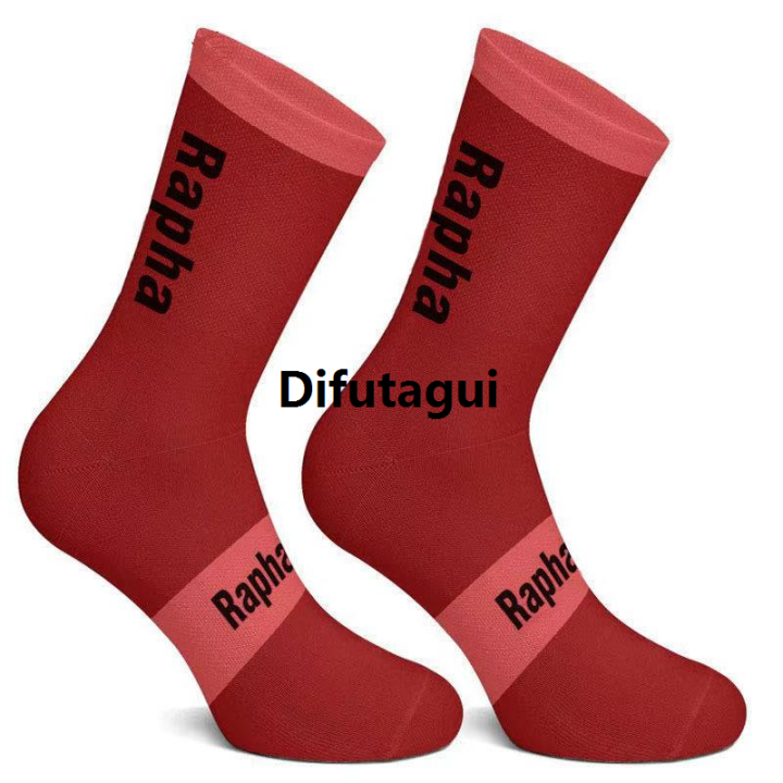 Difutagui%202021%20New%20Rapha%204%20Color%20Stripe%20Cycling%20Socks%20Men%20and%20New%20Women%20Wearproof%20Road%20Bike%20Compression%20Socks%20Pink%20-%20Image%204